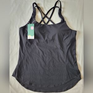 HALARA Black Strappy Running Tank Top